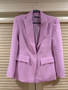NWOT Alex Perry Pastel Lilac Single-Button Blazer, Size US 6